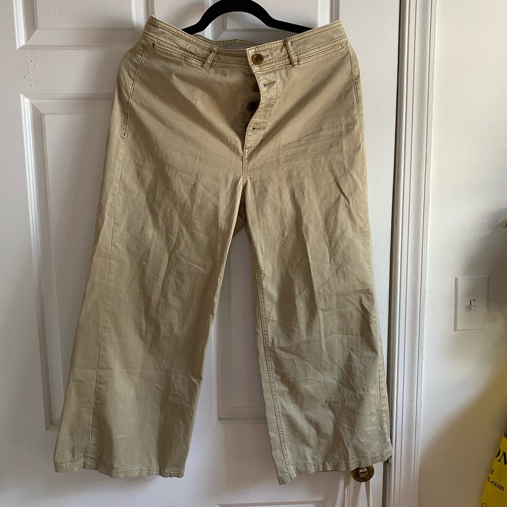 Everlane button fly cropped pants